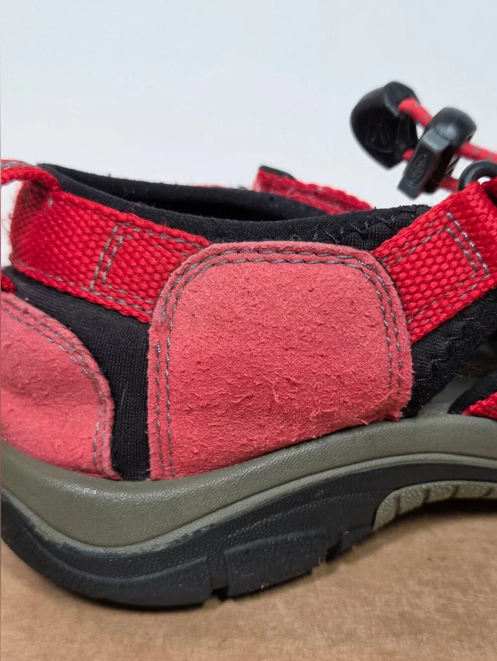 Keen Newport H2 Sandals Boys Size 4 Red Active Water Shoes Hiking Washable